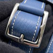 将图像加载到图库查看器中，HERMES Halzan Blue Agate Taurillon Clemence Size 31
