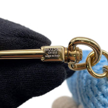 Load image into Gallery viewer, LOUIS VUITTON Bag Charm My Vivienne Crochet Blue/BeigeM02582 Cotton Leather
