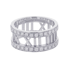 将图像加载到图库查看器中，TIFFANY&amp;Co. Atlas Open Ring Size Approximately No. 13 18K White Gold
