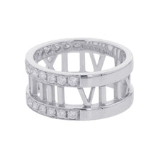 Load image into Gallery viewer, TIFFANY&amp;Co. Atlas Open Ring Size Approximately No. 13 18K White Gold
