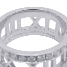 Load image into Gallery viewer, TIFFANY&amp;Co. Atlas Open Ring Size Approximately No. 13 18K White Gold
