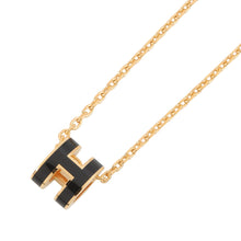 Load image into Gallery viewer, HERMES Pop Ash Necklace Black Gold Plated
