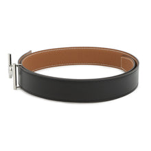 Load image into Gallery viewer, HERMES Jumbo Belt Reversible Belt Size 80 Black/Gold Box Calf Leather Togo Leather
