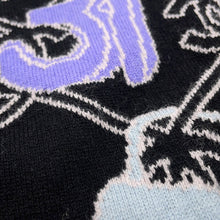 Load image into Gallery viewer, CHANEL Logo sweateater Size 36 Black/MulticolorP72298 Cashmere99% Elastine1%
