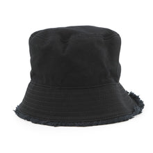 Load image into Gallery viewer, PRADA Triangle fringe bucket hat (2022) Size M Black1HC137 Cotton100%
