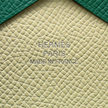 将图像加载到图库查看器中，HERMES Calvi Duo Verso Vert Vertigo/Jaune Milton Epsom
