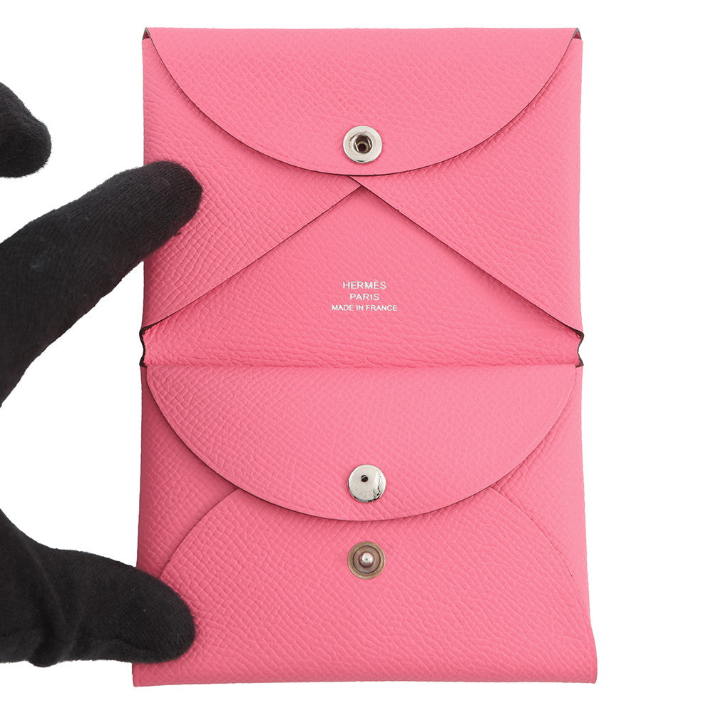 HERMES Calvi duo Rose Azalee Epsom– GALLERY RARE Global Online Store