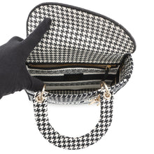 Load image into Gallery viewer, Dior LADY D-LITE Houndstooth Black/WhiteM0565OZAE Canvas Size Medium
