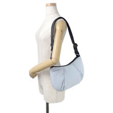 Load image into Gallery viewer, MONCLER Hobo Blanket Small Light Blue/Black Nylon
