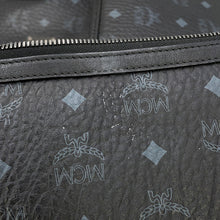 将图像加载到图库查看器中，MCM Visetos Tote Bag Black/GrayMWPS5AVI38BK001 Leather
