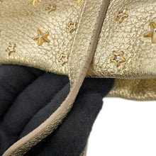 将图像加载到图库查看器中，JIMMY CHOO Mini Sara Star Studded 2-Way Bag Gold229MINISARA Leather Size Mini
