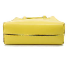 将图像加载到图库查看器中，PRADA Triangle Logo 2WAY Handbag Yellow1BA333 Leather
