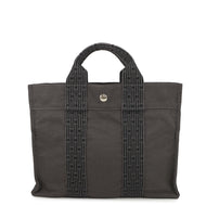 HERMES Her Line Tote Bag Gray Canvas Size PM