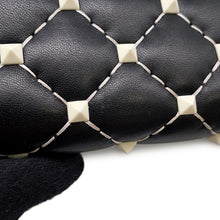 Load image into Gallery viewer, Valentino Garavani Lock Studded Round Zip Long Wallet Black Leather
