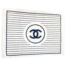 Load image into Gallery viewer, CHANEL CC Logo Blanket White/Black Cotton100%
