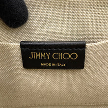 将图像加载到图库查看器中，JIMMY CHOO Logo ChainShoulder Bag Black Leather
