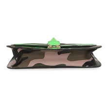Load image into Gallery viewer, Valentino Garavani Glam Rock Camouflage Chainshoulder Bag Neon Green/Khaki Canvas Leather
