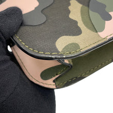 Load image into Gallery viewer, Valentino Garavani Glam Rock Camouflage Chainshoulder Bag Neon Green/Khaki Canvas Leather
