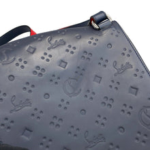 Load image into Gallery viewer, Christian Louboutin Logo Embossed Shoulder Bag Navy PVC Leather
