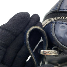 Load image into Gallery viewer, Christian Louboutin Logo Embossed Shoulder Bag Navy PVC Leather
