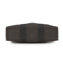 将图像加载到图库查看器中，HERMES Her Line Tote Bag Gray Canvas Size PM
