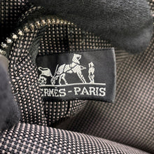 将图像加载到图库查看器中，HERMES Her Line Tote Bag Gray Canvas Size PM
