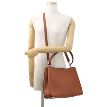 将图像加载到图库查看器中，MCM Logo 2WAY Shoulder Bag BrownMWH6ASR01NE001 Leather
