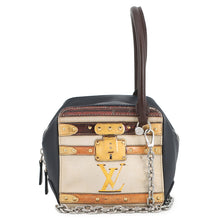 Load image into Gallery viewer, LOUIS VUITTON Square bag Navy/Beige/BrownM52350 Monogram trompe l'oeil
