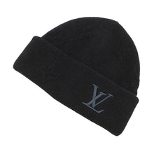 Load image into Gallery viewer, LOUIS VUITTON LV Crush Monogram Beanie Size S NoirM96194 Cotton97% Nylon2% Polyurethane1%

