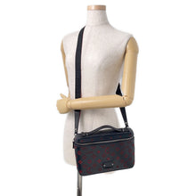 Load image into Gallery viewer, Christian Louboutin Punching Logo 2-Way Shoulder Bag Black/Red Leather
