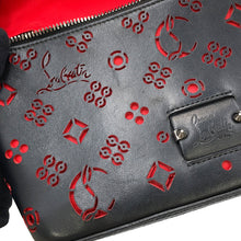 Load image into Gallery viewer, Christian Louboutin Punching Logo 2-Way Shoulder Bag Black/Red Leather
