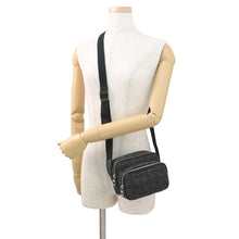 将图像加载到图库查看器中，LOEWE Repeat Anagram Camera Bag Pochette Shoulder Bag Charcoal Grey/BlackB604Z80X01 Canvas Size Mini
