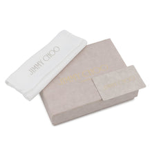 Load image into Gallery viewer, JIMMY CHOO LAWRENCE Star Studded Round Zip Bi-Fold Wallet SilverLAWRENCEAHQ Leather
