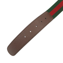 将图像加载到图库查看器中，GUCCI Cherie Line Belt Adidas Collaboration Size 90/36 Red/Green/Brown702259 Canvas Leather
