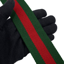 将图像加载到图库查看器中，GUCCI Cherie Line Belt Adidas Collaboration Size 90/36 Red/Green/Brown702259 Canvas Leather
