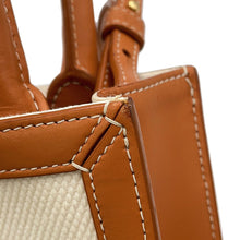 将图像加载到图库查看器中，CELINE Vertical hippopotamus Natural/Tan193302 Canvas Leather Size Mini
