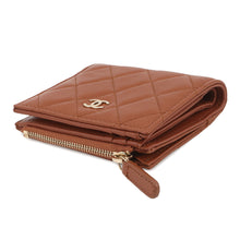 Load image into Gallery viewer, CHANEL Matelasse Small Wallet BrownAP3388 Caviar Leather
