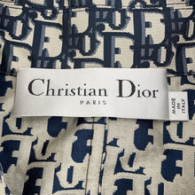 Load image into Gallery viewer, Dior Oblique Technical Taffeta Jacquard Short Sleeve Anorak Size 36 Blue/Ecru517C52A2970_X5803 Polyester100%
