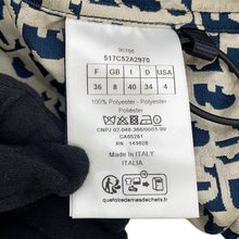 将图像加载到图库查看器中，Dior Oblique Technical Taffeta Jacquard Short Sleeve Anorak Size 36 Blue/Ecru517C52A2970_X5803 Polyester100%
