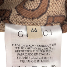 将图像加载到图库查看器中，GUCCI Horsebit Blouson Size 46 Brown694157 Wool 99% Silk1%
