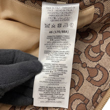 将图像加载到图库查看器中，GUCCI Horsebit Blouson Size 46 Brown694157 Wool 99% Silk1%
