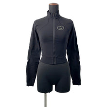 将图像加载到图库查看器中，GUCCI Seamless Jersey Zip Jacket Size S Black716747 Nylon90% Polyurethane10%
