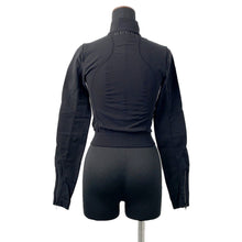 将图像加载到图库查看器中，GUCCI Seamless Jersey Zip Jacket Size S Black716747 Nylon90% Polyurethane10%
