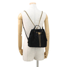 Load image into Gallery viewer, CHANEL CHANEL 25 Backpack BlackAS5600 Suede Calf Leather Size Medium
