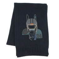 HERMES Quarter Bash Scarf Fall/Winter 2023 Marine Cashmere80% Silk20%