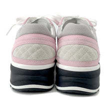 将图像加载到图库查看器中，CHANEL CC Logo Low Cut Sneakers Pink/Gray/BlackG46872 Suede Mix Fiber Size 36
