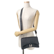 Load image into Gallery viewer, BALENCIAGA Downtown Shoulder Bag Black736472 Leather Size XS
