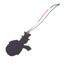 Load image into Gallery viewer, HERMES Petit H Bag Charm Snowman Etoupe/Blue Indigo Epsom Togo Leather
