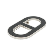 将图像加载到图库查看器中，HERMES Chaine d'Ancre Brooch Black Epsom Metal
