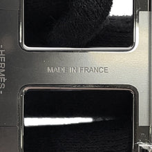 将图像加载到图库查看器中，HERMES Chaine d'Ancre Brooch Black Epsom Metal
